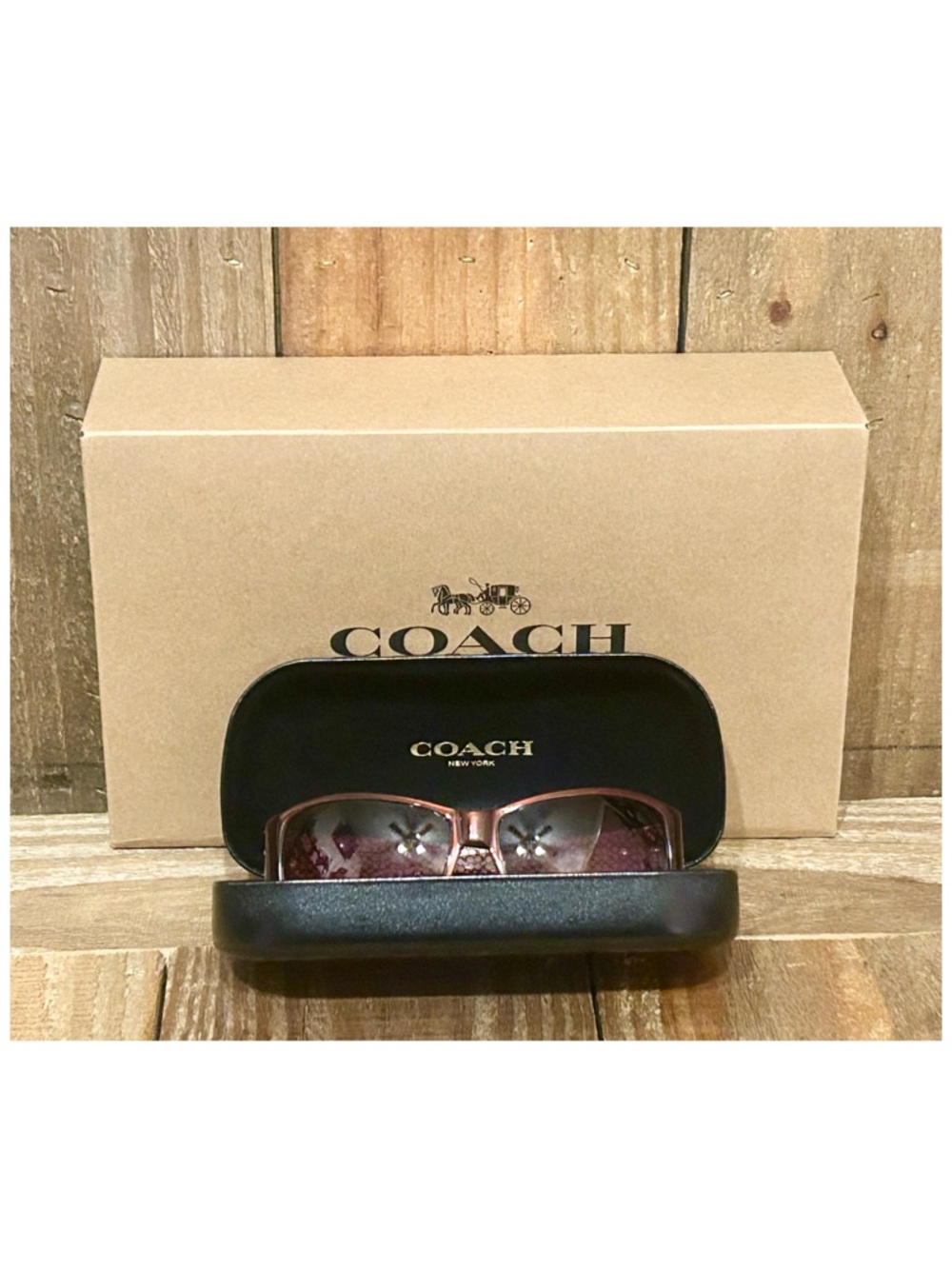 Coach Allie S460 Sunglasses with Hard Case, Cleaning Cloth & Free Gift Box. - Picture 11 of 16